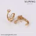 94213 xuping new designs with flower shape imitation diamond hoop earring